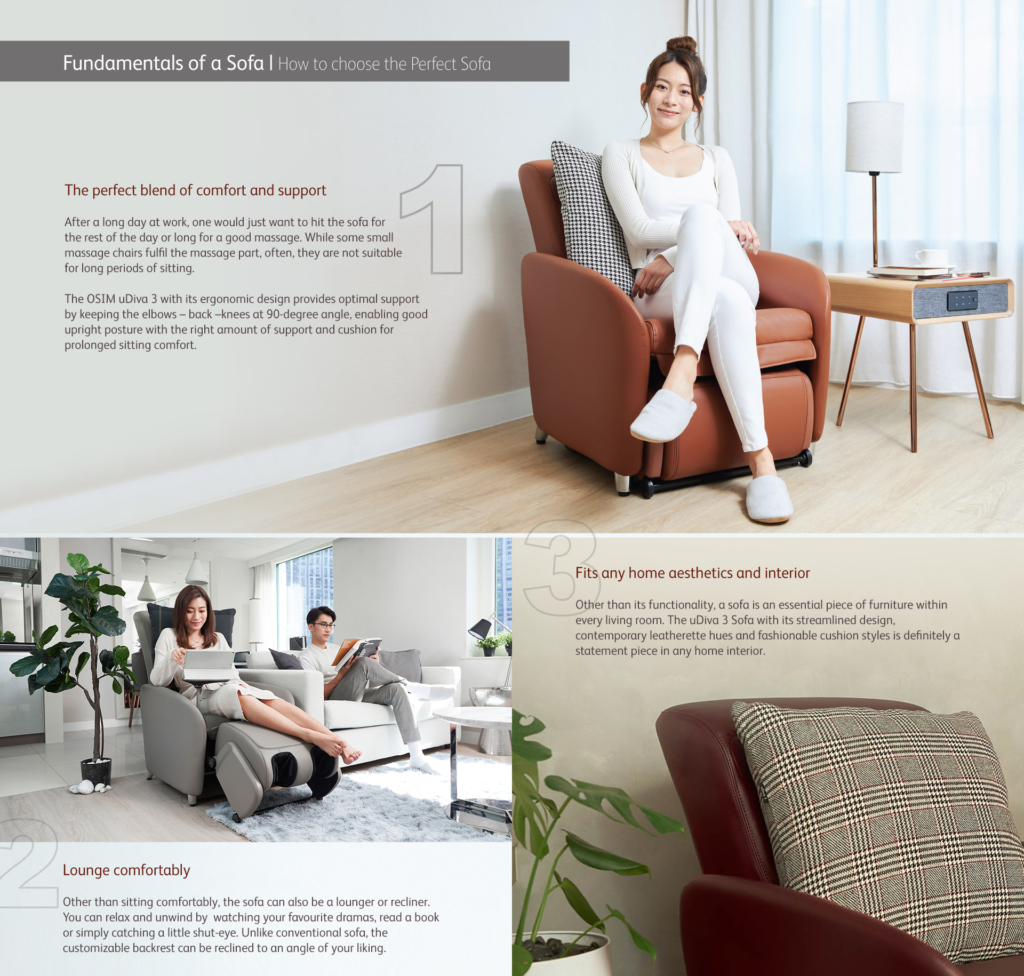 uDiva 3 Massage Sofa Plus - OSIM UK & Europe